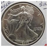 2000 One Ounce Fine Silver Eagle.