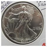 2000 One Ounce Fine Silver Eagle.