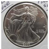 2000 One Ounce Fine Silver Eagle.