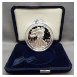 1999 One Ounce Fine Proof Silver Eagle with COA &