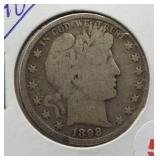1898 Barber Silver Half Dollar.