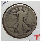 1917-S Walking Liberty Silver Half Dollar.