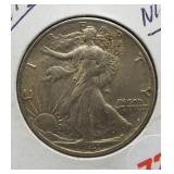 1941-S Walking Liberty Silver Half Dollar. Nice.