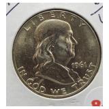 1961-D BU UNC Franklin Silver Half Dollar.