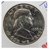 1963 BU UNC Franklin Silver Half Dollar.
