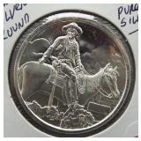 One Ounce .999 Pure Silver Round.