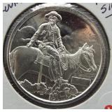 One Ounce .999 Pure Silver Round.