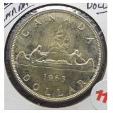 1963 Canadian Silver Dollar.