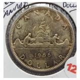 1966 Canadian Silver Dollar.