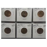 (6) 1950-D UNC Jefferson Nickels.