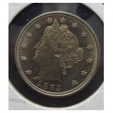 1883 No Cents UNC/BU V-Nickel.