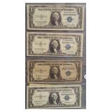 (5) $1 Silver Certificates. Dates: 1935A, 1935E,