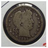 1895-S Barber Silver Quarter.