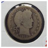 1913 Barber Silver Quarter.