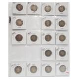 (17)  Barber Silver Quarters. Dates: 1892-O,