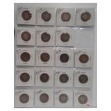 (20)  Barber Silver Quarters. Dates: 4-1909,