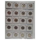 (20) 1955-D UNC Washington Silver Quarters.