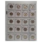 (20) 1964-D UNC Washington Silver Quarters.