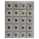 (20) Mercury Silver Dimes. Dates: 1916, 1916-S,