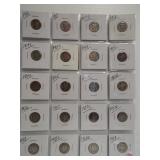 (20) Mercury Silver Dimes. Dates: 1916, 1917,