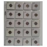 (20) Mercury Silver Dimes. Dates: 1916, 1917,