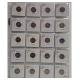 (20) Mercury Silver Dimes. Dates: 1919-D,