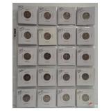 (20) Mercury Silver Dimes. Dates: 4-1923, 4-1924,