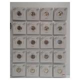 (20) 1954 UNC Roosevelt Silver Dimes.