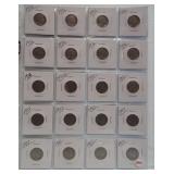(20) Buffalo Nickels. Dates: 9-1936, 1936-D,
