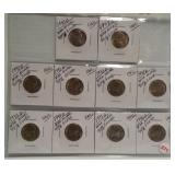 (10) 1943-D 40% Silver Jefferson War Time