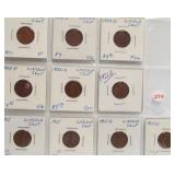 (10) Lincoln Wheat Cents. Dates: 2-1915,
