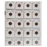 (20) Indian Head Cents. Dates: 1859, 2-1884,