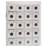 (20) Indian Head Cents. Dates: 1886, 1892, 1894,