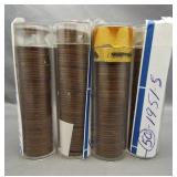 (200) Wheat Cents. Dates: 6-1950-S, 89-1951-S,