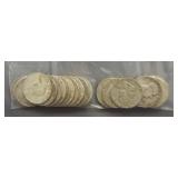 (20) Assorted Dates Franklin 90% Silver Half