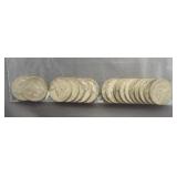 (20) Assorted Dates Franklin 90% Silver Half