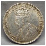 1936 Canadian silver dollar.