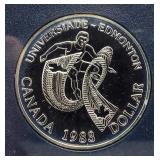 1983 Brilliant Canadian 50% silver dollar.