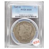 1897-O Morgan silver dollar. PCGS AG03.
