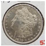 1879-S Morgan silver dollar.