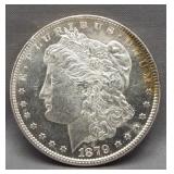 1879-S Morgan silver dollar.