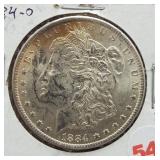 1884-O Morgan silver dollar.