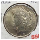 1922 Peace silver dollar.