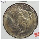 1922 Peace silver dollar.