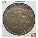 1922 Peace silver dollar.