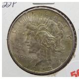 1922 Peace silver dollar.