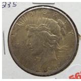 1923-S Peace silver dollar.