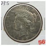 1923-S Peace silver dollar.
