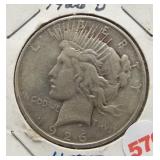 1926-D Peace silver dollar.