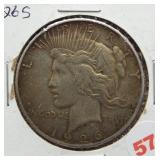 1926-S Peace silver dollar.